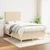vidaXL vidaXL Box spring postelja z vzmetnico krem 120x190 cm blago, (21111970)