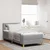 Vidaxl LED Box Spring Postelja Svetlo siva 90 x 190 cm blago