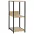 Male ravne police za knjige crne i hrast 33,5x39,6x79,7 cm drvo