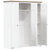 vidaXL Garderobna omara BODO bela rjava 151,5x52x176,5 cm borovina