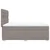 Vidaxl Box spring postelja z vzmetnico taupe 140x190 cm blago