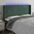 Vidaxl LED posteljno vzglavje temno zeleno 183x16x118/128 cm žamet