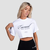 GymBeam Women‘s Earned Cropped T-shirt White