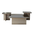 Hanah Home Klub sto Jazz 80x30x80cm Bež-Bronzani