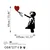 Wallity Zidna dekoracija Banksy-13-1, 105x85 cm, 1.5 mm, Crno-crvena