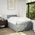 Vidaxl Box spring postelja z vzmetnico svetlo siva 120x200 cm blago