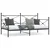 Vidaxl Dnevna postelja brez ležišča Black 100x190 cm Steel