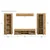 MID.YOU Dnevni Regal Jam, Barva Hrasta, 4-Delni