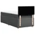 Vidaxl Box spring postelja z vzmetnico temno siva 100x200 cm blago