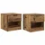 Ormarić za krevet s ladicama 2 pcs Staro drvo 40 x 39 x 40cm