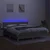 Vidaxl Box spring postelja z vzmetnico LED sv. siva 180x200 cm blago