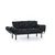 Atelier del Sofa Trosed na razvlačenje Nitta 185x85x70cm Crni