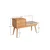 Hanah Home Trpezarijska klupa Urban 105x45x40cm Hrast-Krem