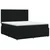 vidaXL Postelja boxspring z vzmetnico Črna 140 x 190 cm Blago