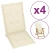 Den Blazine za vrtne stole 4 kosi krem 120x50x3 cm