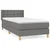 vidaXL Box spring postelja z vzmetnico temno siva 100x200 cm blago