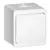 Nadometno enopolno stikalo 10A, 250V, IP44, SMART, belo