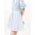 Tommy Jeans Dolga srajca svetlo modra/bela