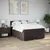 Vidaxl Box spring postelja z vzmetnico temno rjava 160x200 cm blago