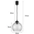 Brilagi - LED luster na sajli R GLASS 1xE27/60W/230V prečnik 25 cm crna/zadimljeno siva