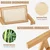 Costway Set 4 jedilnih stolov 50x52x81 cm naravne barve