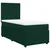 vidaXL Box spring postelja z vzmetnico temno zelena 100x200 cm žamet