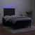 Vidaxl Box spring postelja z vzmetnico LED črna 120x190 cm žamet