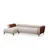 Atelier del Sofa Ugaona garnitura Aren 145x43x206cm Bež-Cimet
