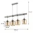 Brilagi - Luster na sajli WOOD GLASS 4xE27/60W/230V borovina/siva/dimljeno braon