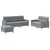 3-dijelni set sofa s jastucima svjetlosivi od tkanine