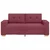 Vidaxl Dvosed vinsko rdeč 180x77x82 cm blago