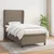 Vidaxl Box spring postelja z vzmetnico taupe 90x190 cm blago