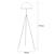 Aberto Design Podna lampa Can-NT-113, 170 cm, E27 40W, Zlatne boje