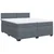 Vidaxl Box spring postelja z vzmetnico temno siva 200x200 cm žamet