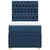Vidaxl Box spring postelja z vzmetnico modra 100x200 cm blago