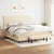 Vidaxl Box spring postelja z vzmetnico krem 200x200 cm blago