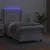 Vidaxl Box spring postelja z vzmetnico LED bela 90x200 cm umetno usnje
