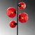 Opviq Podna lampa Benek-20-15-14511, 35x35x165 cm, IP20, Crno-crvena