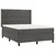 Vidaxl Box spring postelja z vzmetnico temno siva 140x200 cm žamet