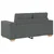 vidaXL Dvosed temno siv 160x77x82 cm blago