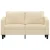 Greatstore Kavč dvosed krem 140 cm blago