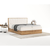 Kremno bela/v naravni barvi boxspring postelja s prostorom za shranjevanje 180x200 cm Asahi – Maison de Reve
