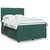 Vidaxl Box spring postelja z vzmetnico temno zelena 160x200 cm žamet
