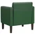 Sofa fotelja s naslonima za ruke tamno zelena 54 cm
