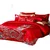 Fuanna Komplet posteljina, 4 dela, 203x229cm, Crvena