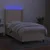 Vidaxl Box spring postelja z vzmetnico LED krem 100x200 cm blago