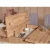 Aberto Design Set trpezarijski sto, 2 trpezarijske stolice i 2 klupe Vina Atlantic Bež-Lavanda