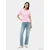 TOMMY HILFIGER Majica 1985 roza/bela
