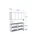 Hanah Home komoda Salkim 180, 180 cm, antracit / srebrna