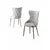 HANAH HOME Set stolica (6 komada) Alpa Grey Chrome